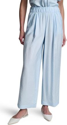 DKNY Rumpled Voile Pull-On Pants in Light Blue at Nordstrom, Size X-Large