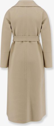 Max Mara Womens Double-Face Virgin Wool Coat White