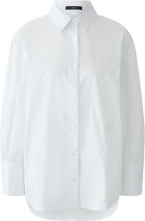 Oui Extra-Lange A-lijn Shirt - Dames - Overhemden - Wit - XL - Katoen - Overhemden