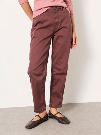 Fat Face FatFace Bella Plum Purple Chino Tapered Trousers