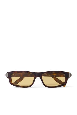 Dior CDIconS2I Rectangular-Frame Tortoiseshell Acetate Sunglasses