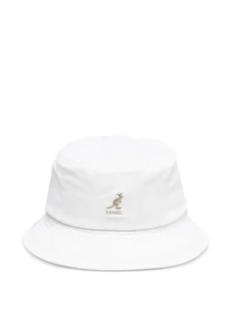 Kangol Cappello bucket con logo - Bianco