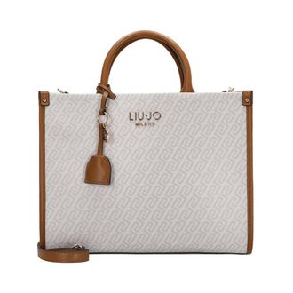 Liu Jo Tote Bags, female, Gray, Size: ONE SIZE Cartella Mis: 34 x 13 x 28 cm