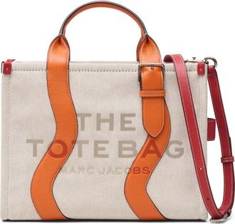 Marc Jacobs The Wavy Canvas Medium Tote in Beige/orange at Nordstrom