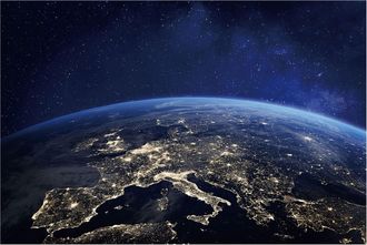 Schubiger M&ouml;bel Digitaldruck auf Glas Die Erde Aus Dem Weltall