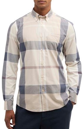 Barbour Harris Classic Fit Plaid Cotton Button-Down Shirt in Oban Mist Tartan at Nordstrom, Size Xx-Large