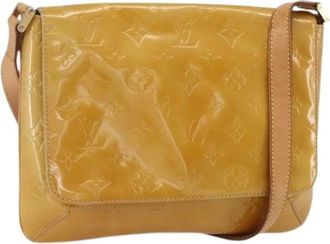 Louis Vuitton Pre-owned Cross Body Bags, female, Beige, Size: ONE SIZE Pre-owned Patent Leather Shoulder Bag