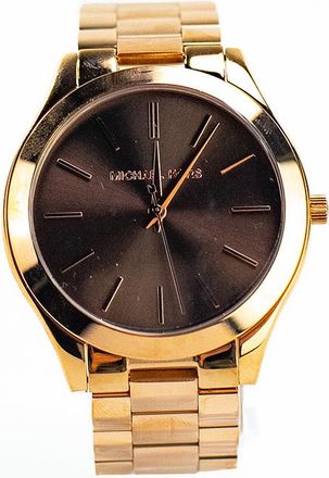 Michael Kors Goudkleurig Roestvrij Staal Polshorloge Met Bruine Wijzerplaat