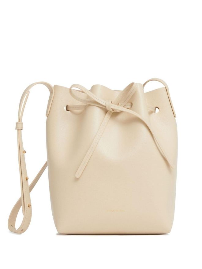 mini logo-stamp leather bucket bag - women - Smooth Leather/Calf Leather - One Size - Neutrals