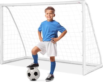 Costway Costway Porter&iacute;a De F&uacute;tbol Port&aacute;til Para Ni&ntilde;os, Porter&iacute;a De F&uacute;tbol 183 X 120 Cm Y Red Para Patio Con Estructura En Pvc Resistente, Palos De F&uacute;tbol Y R