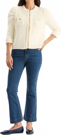 Tyler B&ouml;e Liza Cotton Blend Knit Jacket In Ivory