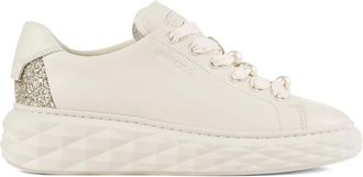 Jimmy Choo London Diamond Light Maxi F sneakers met parel - Beige