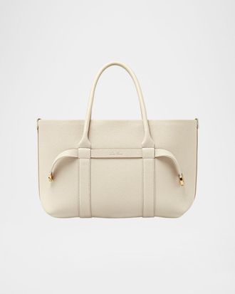 Loro Piana Ghiera Small Leather Shopper Tote Bag