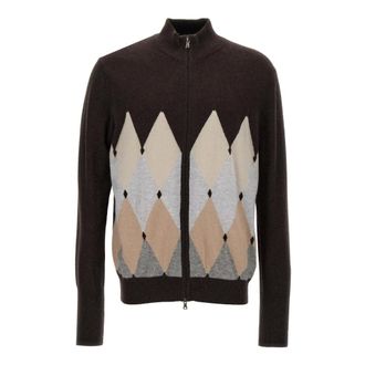 Ballantyne Cardigans, male, Brown, Size: L Stylish Knitwear for Men and Women