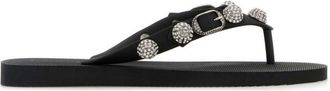 Balenciaga Black Slip On Slippers