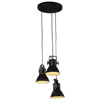 vidaXL L&aacute;mpara Colgante Negra 25 W E27 30x30x100 Cm Vidaxl