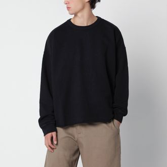 Ymc You Must Create Black cotton crew-neck sweatshirt