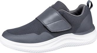 Generic Extra Wide Breathable Casual Walking Shoes for Men Big Tall Senior Comfort Non Slip Orthopedic Footwear with Arch Support Cushioned Sole (Dark Gray, 8