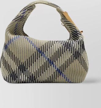 Burberry check mini nylon shoulder bag