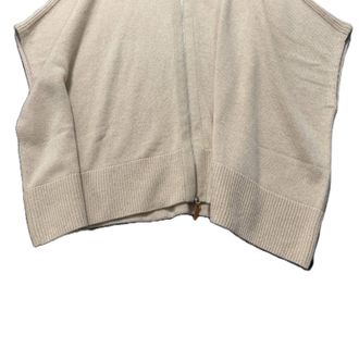 Lafayette 148 New York Womens Zip Up Poncho In Dune