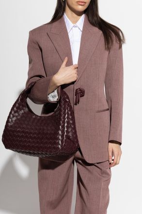Bottega Veneta Handbag Campana, Womens, Burgundy