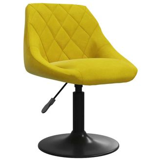 vidaXL Taburete De Cocina De Terciopelo Amarillo Mostaza Vidaxl