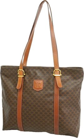 Celine Brown Pvc Tote Bag (Pre-Owned)