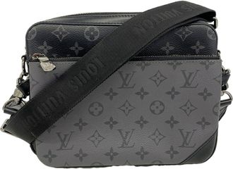 Louis Vuitton Black Gray Shoulder Bag (Pre-Owned)