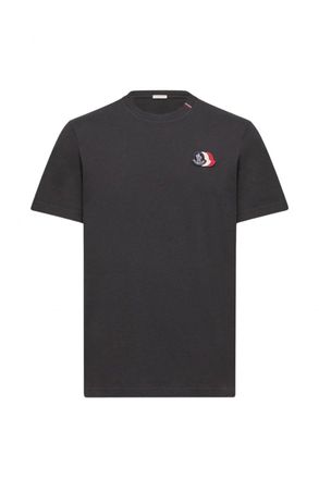 Moncler STRIPE LOGO T SHIRT Size: L, colour: NAVY