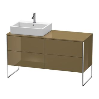 Duravit Mueble De Pared Duravit Xsquare 140,0 X 54,8 Cm, 4 Cajones, Color (frente/cuerpo): Marr&oacute;n Oliva Laca Alto Brillo - Xs4923l6161