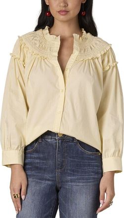 Wit & Wisdom Wit & Wisdom 3/4 Blouson Sleeve Smocked Yoke Top
