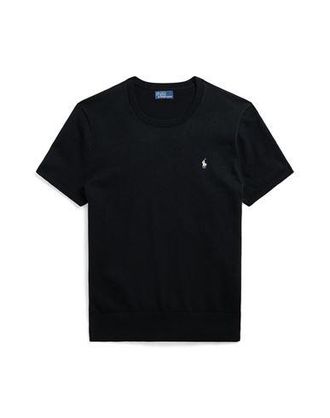 Ralph Lauren COTTON-BLEND SHORT-SLEEVE SWEATER