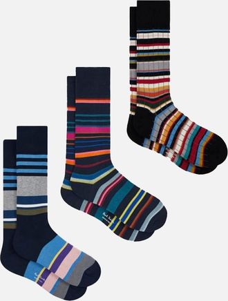 Paul Smith Mens Paul Smith 3 Pack Socks Navy - Size: 2.5/3/3.5/4/4.5/5/11.5/11/10.5/10/14.5/14/13.5/13/12.5/12/8.5/9/9.5/16/15.5/15/5.5/6/6.5/7/7.5/8