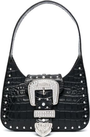 Moschino buckled leather shoulder bag - women - Calf Leather - One Size - Black