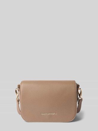 Valentino Handbags Shoulder Bag mit Logo-Applikation Modell Brixton in Taupe, Gr&ouml;&szlig;e 1