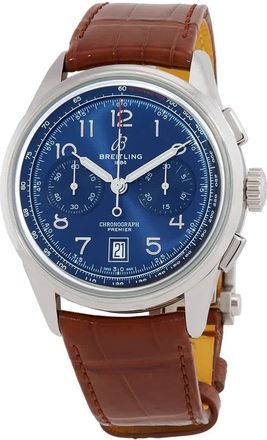 Breitling Premier B01 Chronograph 42 Automatic Blue Dial Mens Watch AB0145171C1P1