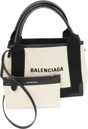 Balenciaga Pre-owned Canvas totes - Dames - Vintage Handtas - Beige - ONE Size - Vintage
