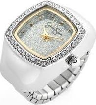 Jessica Simpson Glitter Ring Watch in Silver at Nordstrom Rack