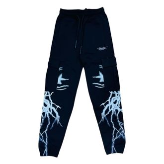 Phobia Archive Sweatpants, male, Black, Size: S Blue Lightning Sweatpants