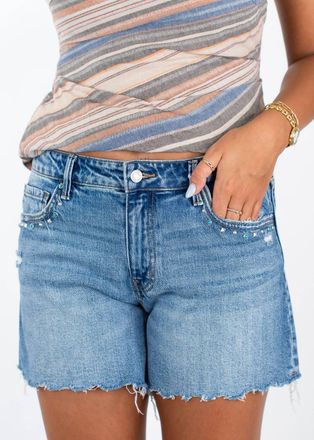 Flying Monkey Aster Studded Shorts In Beaming