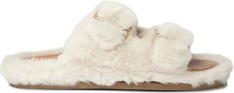 Alibi double-buckle fur sandals - women - Artificial Fur/Rubber/Leather/Leather - 40 - Neutrals
