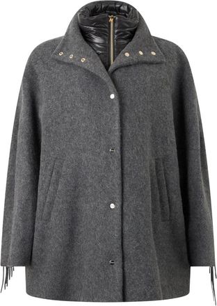 Herno Giacca con Frange - - Jackets - Donna - Grigio - M