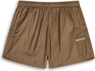 Mki Miyuki Zoku Logo-embroidered Shell Swim Shorts - Brown - XL