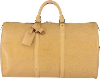 Louis Vuitton Pre-owned Weekend Bags, female, Beige, Size: ONE SIZE Pre-owned Keepall Travel Bag