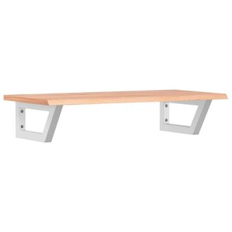 Berkfield Home Basin Shelf Wall Mounted Steel & Solid Wood Oak in Brown