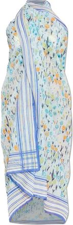 Lanvin Beachwear, female, Multicolor, Size: ONE SIZE Floral Motif Scarf