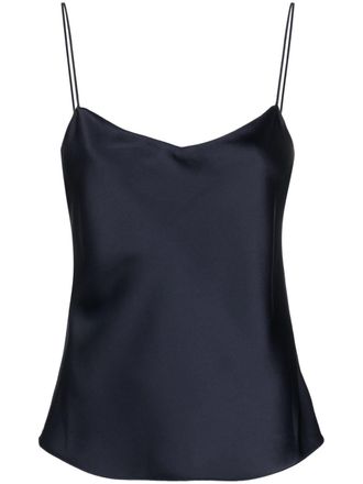 Theory satin-finish tank top - Blue