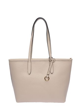 Roberta M Beige Rundleer Tas