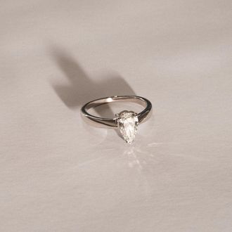 The Diamond Store Naomi Pear Cut Lab Diamond Engagement Ring 1.00ct H/SI in 9k White Gold