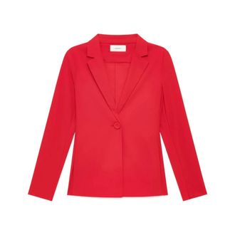 Maliparmi Blazers, female, Red, Size: 2XL Soft Jersey Jacket
